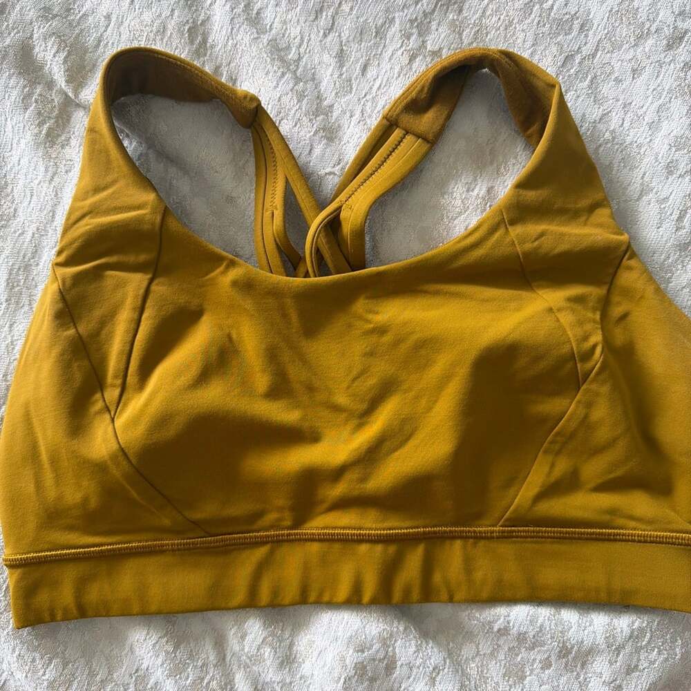 Lululemon Energy Bra Gold Spice